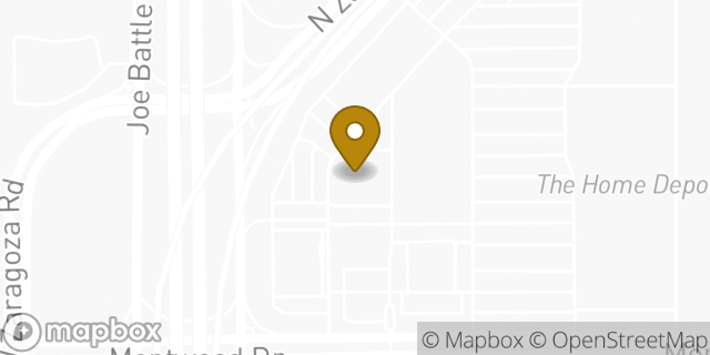 Map showing the location of Chuck E. Cheese in El Paso, TX 79938
