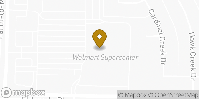 Map showing the location of Walmart in Frisco, TX 75033