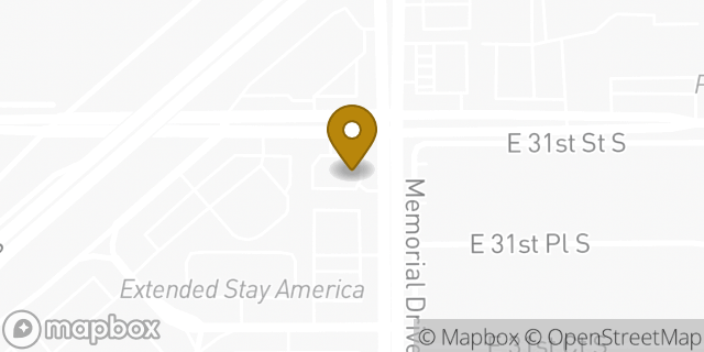 Map showing the location of McDonald's in Tulsa, OK 74145