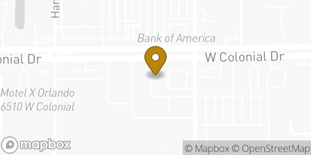 Map showing the location of Papa John's Pizza in Orlando, FL 32818