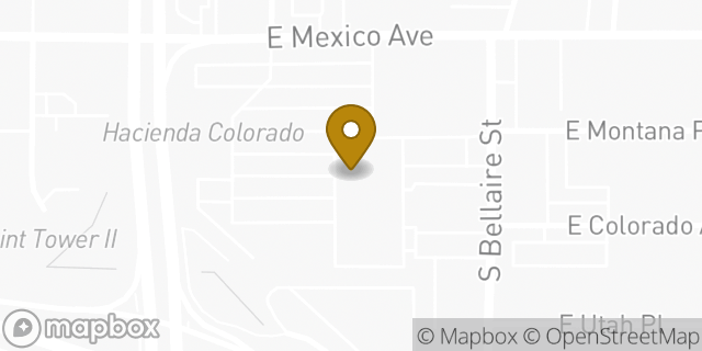 Map showing the location of Amazon Locker - Management in Denver, CO 80222