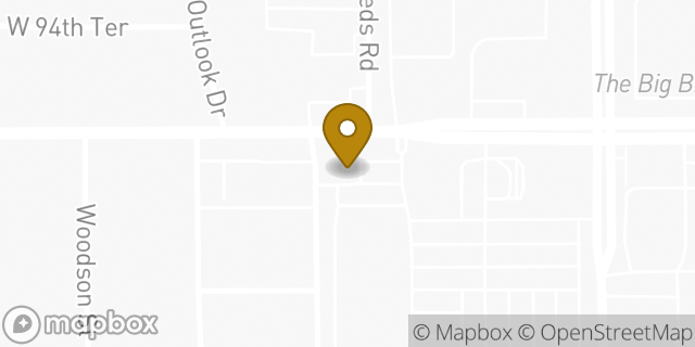 Map showing the location of Papa Johns Pizza in Overland Park, KS 66207
