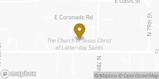 Map showing the location of The Church of Jesus Christ of Latter-day Saints in Mesa, AZ 85207