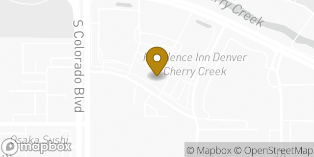 Map showing the location of Dunkin' in Glendale, CO 80246