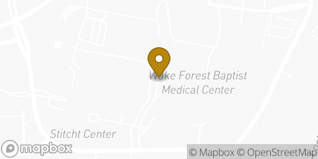 Map showing the location of Starbucks in Winston-Salem, NC 27157
