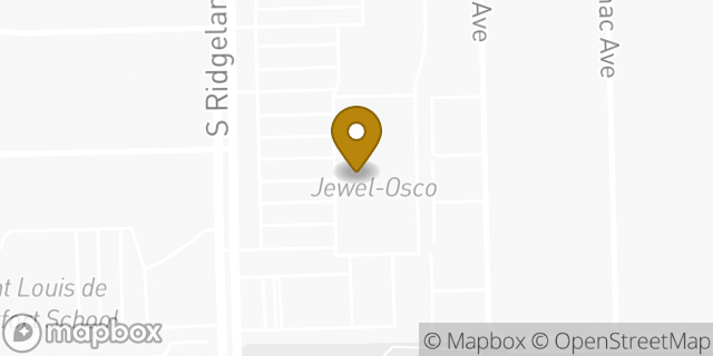 Map showing the location of Jewel-Osco in Oak Lawn, IL 60453