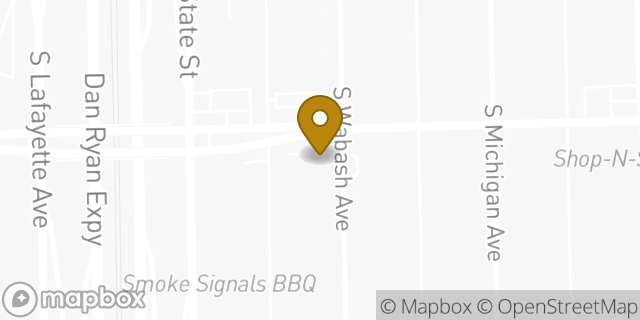 Map showing the location of Subway in Chicago, IL 60619