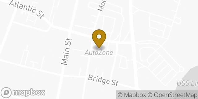Map showing the location of AutoZone in Hackensack, NJ 07601