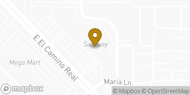 Map showing the location of Safeway in Sunnyvale, CA
