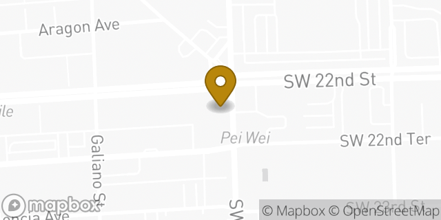 Map showing the location of Amazon Locker - Malta in Coral Gables, FL 33134