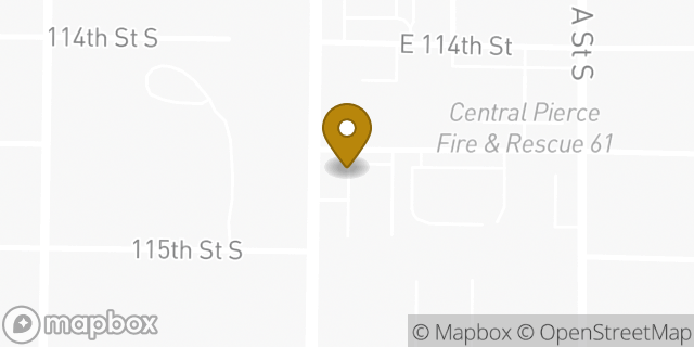Map showing the location of Subway in Tacoma, WA 98444