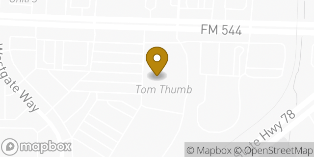 Map showing the location of Tom Thumb in Wylie, TX 75098