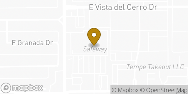Map showing the location of Coinme in Tempe, AZ 85282