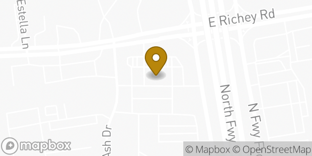 Map showing the location of QuikTrip Store #7941 121 W Richey Rd in Houston, TX 77090