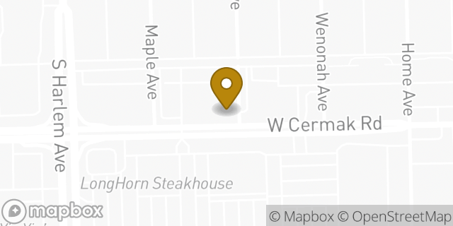 Map showing the location of Fifth Third Bank in Berwyn, IL 60402