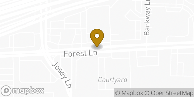 Map showing the location of Dallas - Forest Lane HLE in Dallas, TX 75234