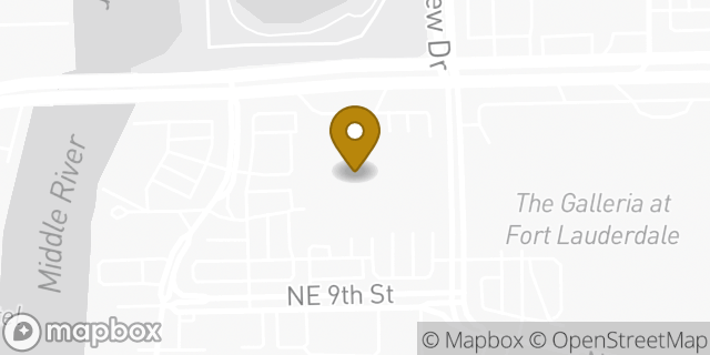 Map showing the location of Starbucks in Fort Lauderdale, FL 33304