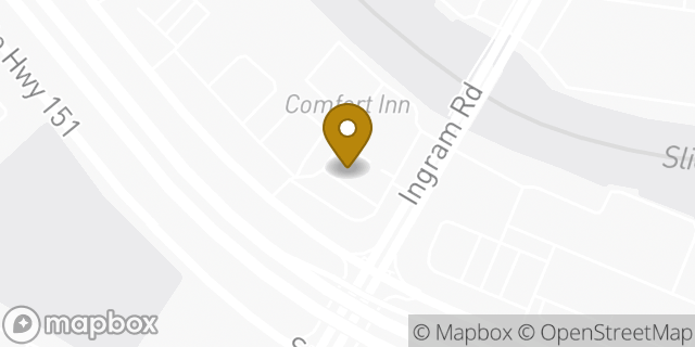 Map showing the location of Amazon Locker - Strawman in San Antonio, TX 78245