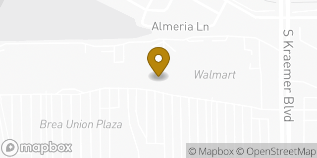 Map showing the location of Amazon Locker - Nunatak in Brea, CA 92821