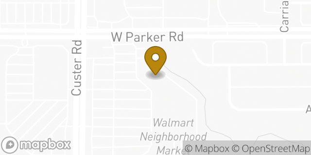 Map showing the location of Walmart Neighborhood Market in Plano, TX 75075