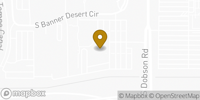 Map showing the location of Banner Surgery Center - Desert in Mesa, AZ 85202