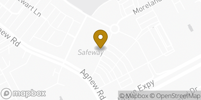 Map showing the location of Safeway in Santa Clara, CA 95054