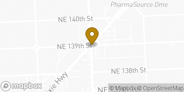 Map showing the location of AutoZone in North Miami, FL 33161