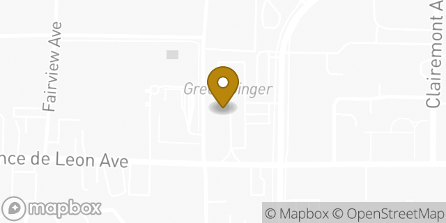Map showing the location of The UPS Store in Decatur, GA 30030