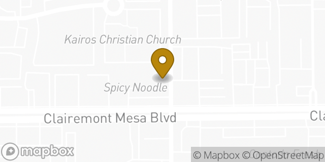 Map showing the location of Subway in San Diego, CA 92111