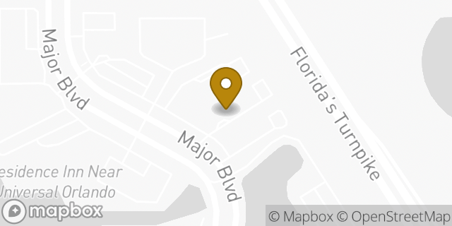 Map showing the location of La Quinta Inn & Suites in Orlando, FL 32819