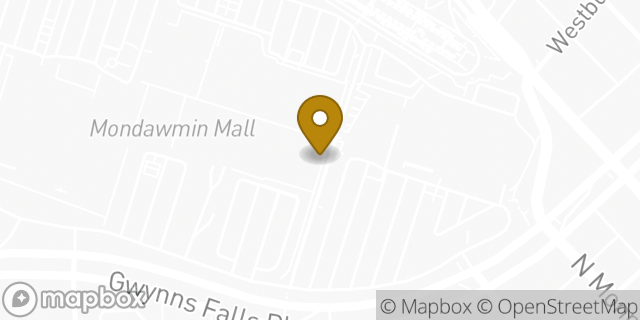Map showing the location of Subway in Baltimore, MD 21215