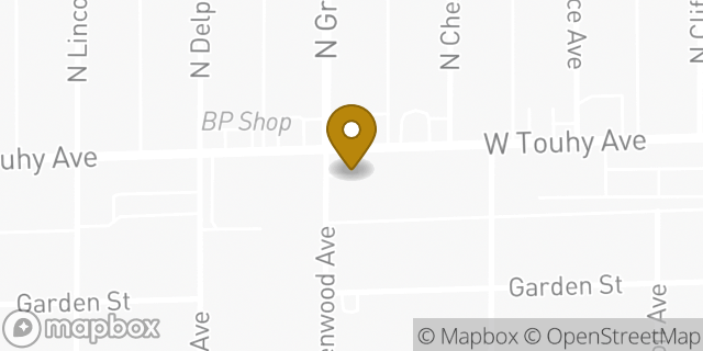 Map showing the location of Dunkin' in Park Ridge, IL 60068