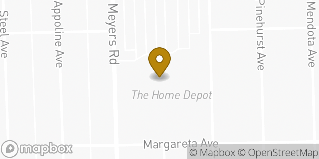 Map showing the location of The Home Depot in Detroit, MI 48235