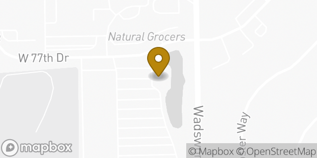 Map showing the location of Panera Bread in Arvada, CO 80003