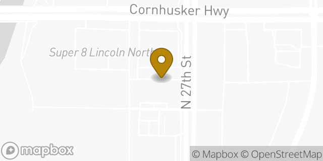 Map showing the location of Budget Truck Rental in Lincoln, NE 68521