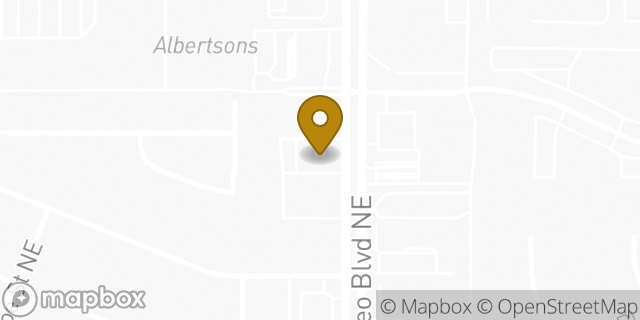 Map showing the location of AutoZone in Albuquerque, NM 87110