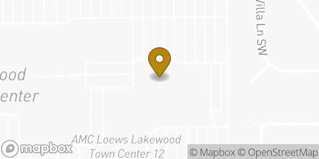 Map showing the location of Starbucks in Lakewood, WA 98499