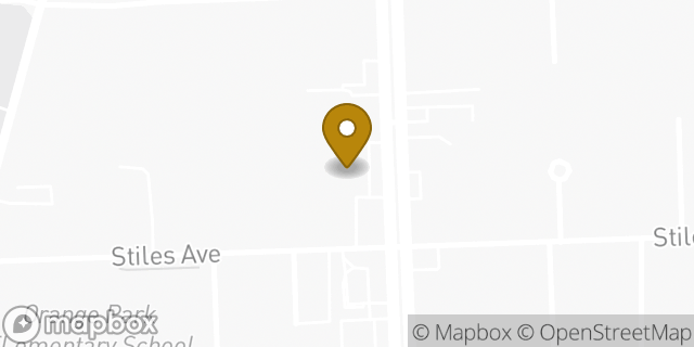 Map showing the location of Amazon Locker - Darius in Orange Park, FL 32073