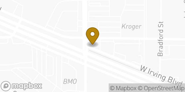 Map showing the location of Subway in Irving, TX 75061