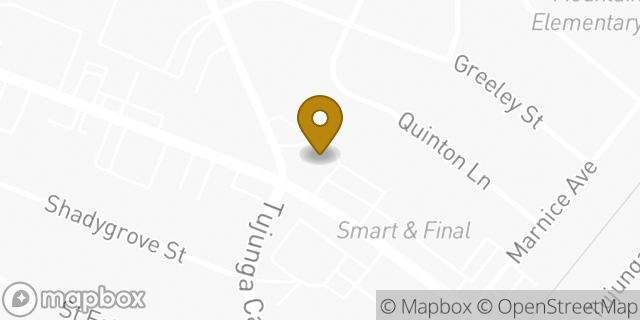 Map showing the location of Chase Bank in Tujunga, CA 91042