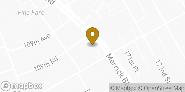 Map showing the location of Amazon Locker - Pierpaolo in Jamaica, NY 11433