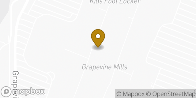 Map showing the location of Starbucks in Grapevine, TX 76051