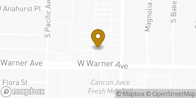 Map showing the location of The UPS Store in Santa Ana, CA 92704