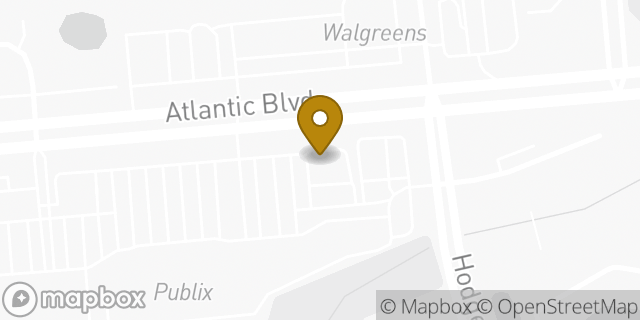 Map showing the location of Bank Of America in Jacksonville, FL 32225