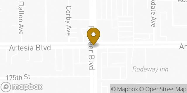 Map showing the location of ATM Walgreens in Artesia, CA