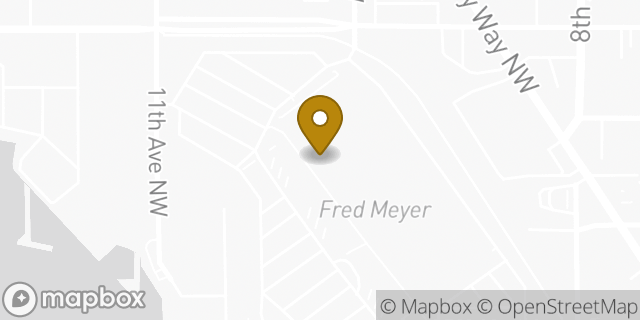 Map showing the location of Starbucks in Seattle, WA 98107