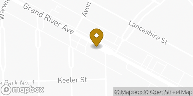 Map showing the location of The UPS Store in Detroit, MI 48223