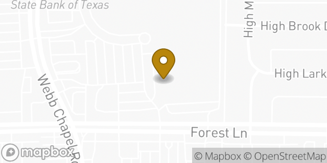 Map showing the location of Amazon Locker - Lyam in Dallas, TX 75234