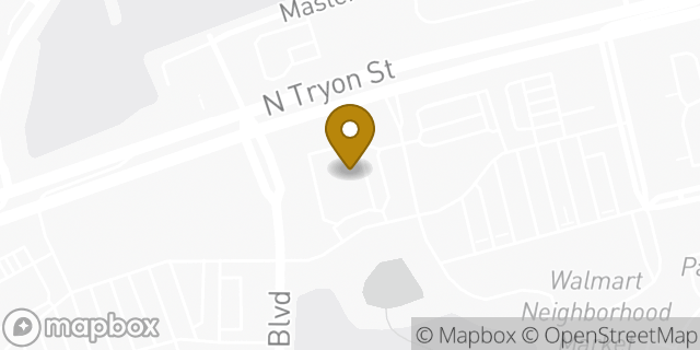 Map showing the location of ATM CVS in Charlotte, NC