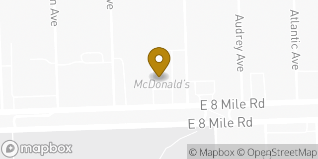 Map showing the location of McDonald's in Warren, MI 48091